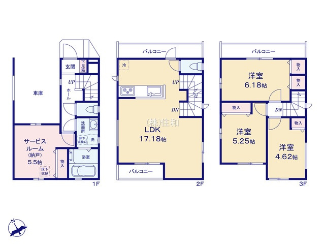【新築分譲住宅】富士見市鶴馬3530番の区画図