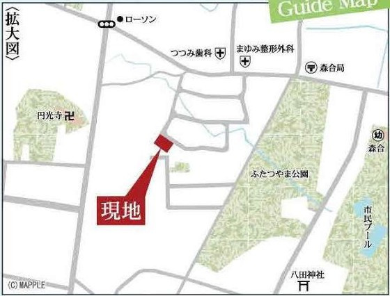 新築戸建・新築建売　福島市野田町相沢　森合小・清水中の地図