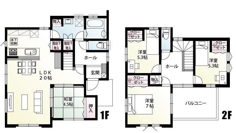 東松山市大字石橋新築戸建 全31区画 1号棟の間取り