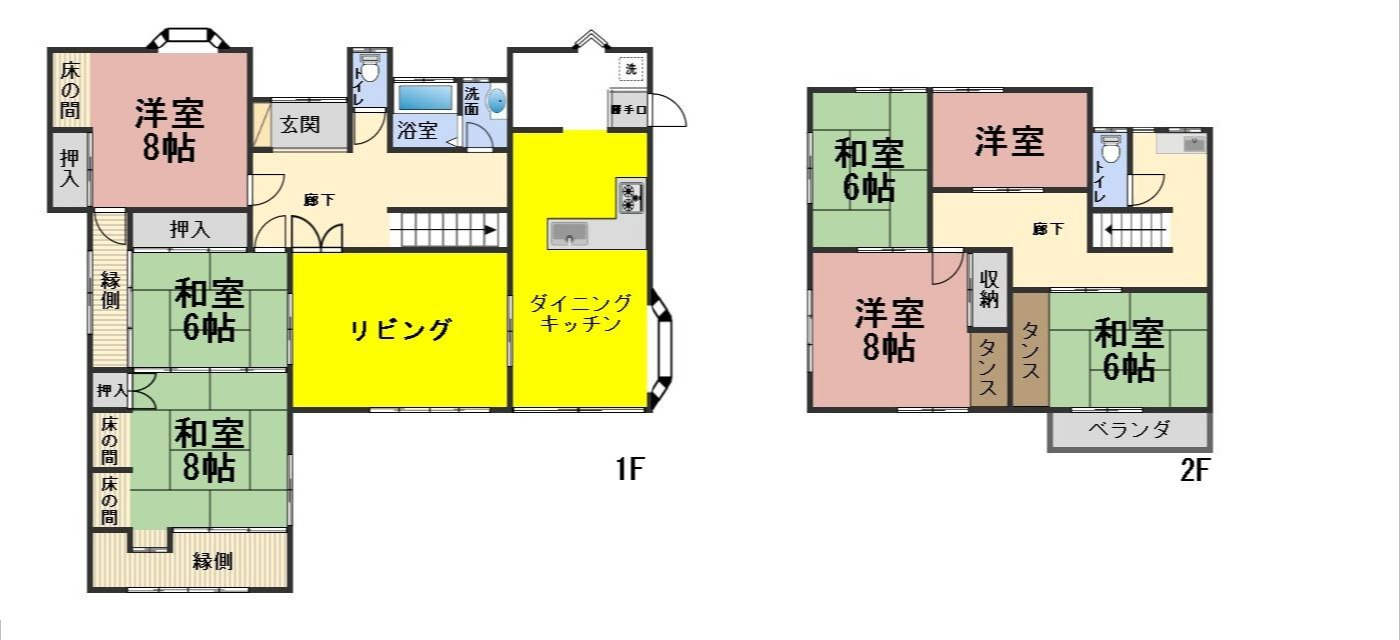 ６５５９０　山県市東深瀬中古戸建ての間取り