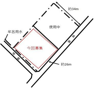 牟呂町字内田貸地の区画図