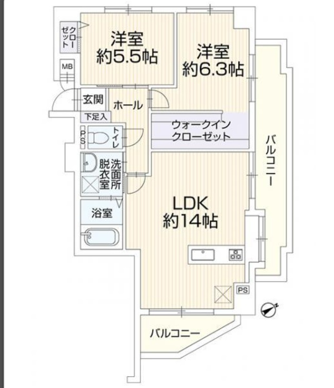 エスポワール南福岡の間取り|間取り図です☆