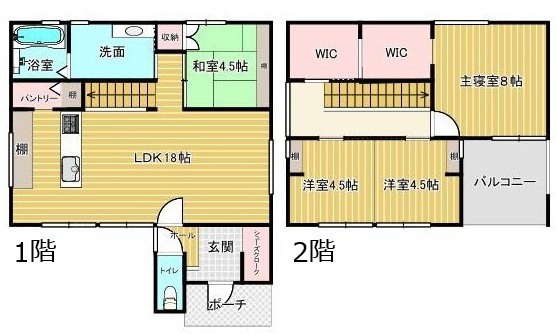 広島市安佐南区山本新町４丁目の間取り