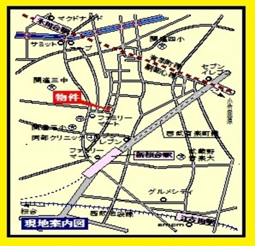 練馬区桜台２丁目の賃貸マンションの地図|★現地案内図★