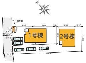 入間市大字下藤沢の新築一戸建の区画図