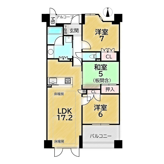 ローレルコート京都北野の間取り