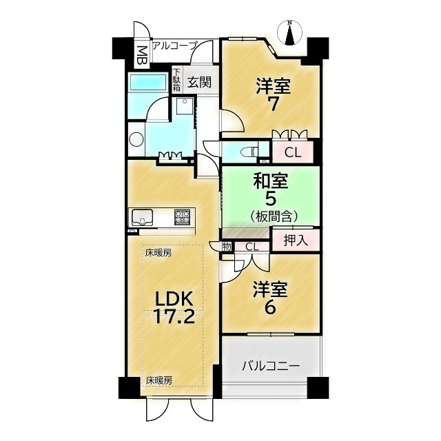 ローレルコート京都北野の間取り