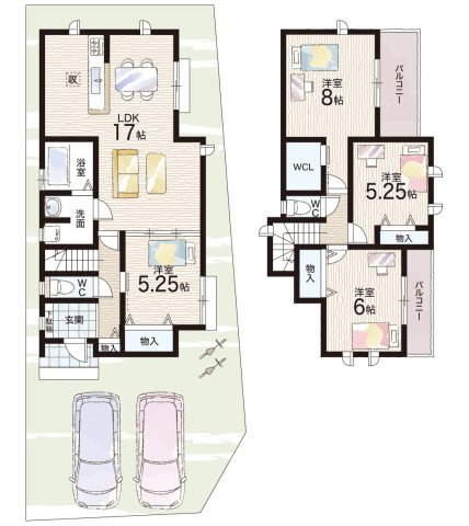 羽曳野市樫山　新築一戸建ての間取り|D号地