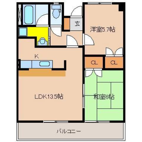 【間取り】 | シャルム和知川原