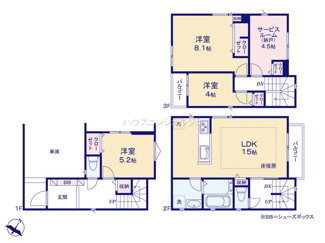 【間取り】 | 名古屋市南区呼続２丁目1201【仲介手数料無料】新築一戸建て　2号棟