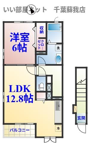 クレストⅡの間取り|ひと味違う？不動産屋のイメージを変えたい！『いい部屋ネット千葉蘇我店』へ是非お越しください♪