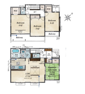 【間取り】 | 川口市安行領家　１号棟