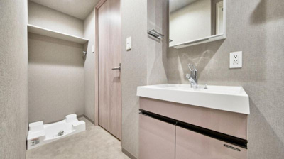 【独立洗面台】 | Weave Base -Oji Kamiya | 独立洗面台で身支度をすべて済ませてしまいましょう