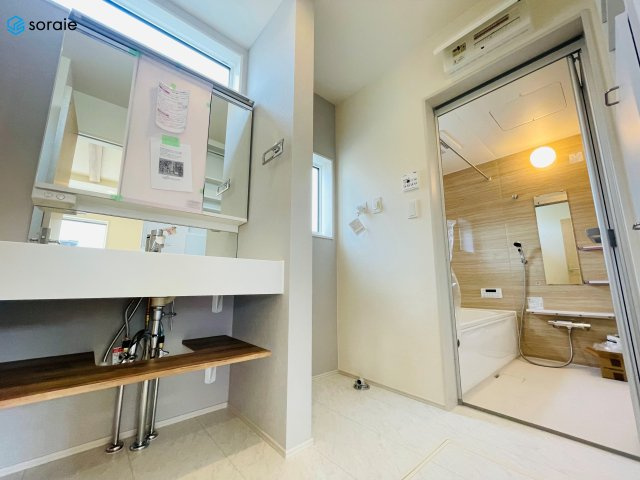 川越市今成2丁目　新築戸建の脱衣所|3/30撮影