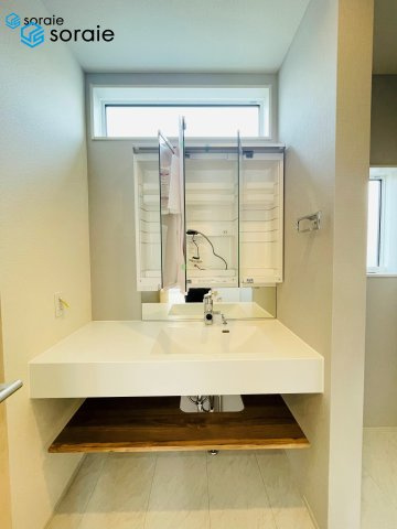 川越市今成2丁目　新築戸建の独立洗面台|3/30撮影