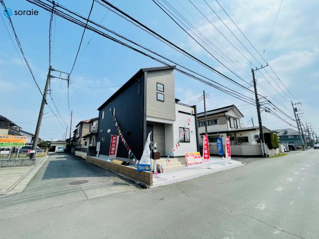 川越市今成2丁目　新築戸建の前面道路含む現地写真|3/30撮影