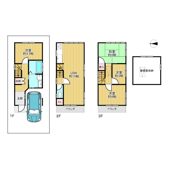門真市四宮5丁目の間取り
