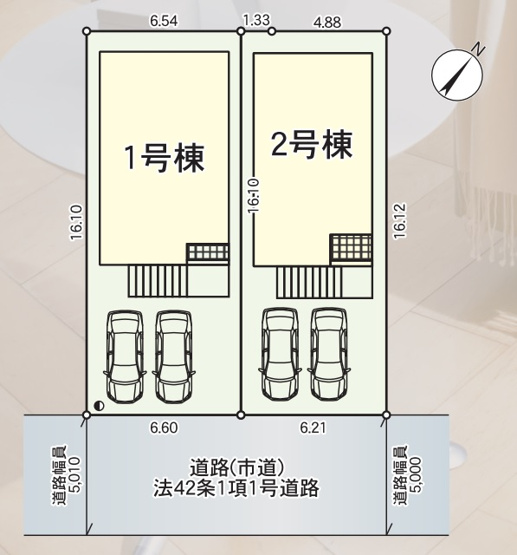 【区画図】 | 福岡市東区雁の巣1丁目第12　1号棟（全2棟）【仲介手数料無料・0円】 | 区画図です。1号棟