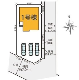 新築一戸建て　川越市木野目の区画図