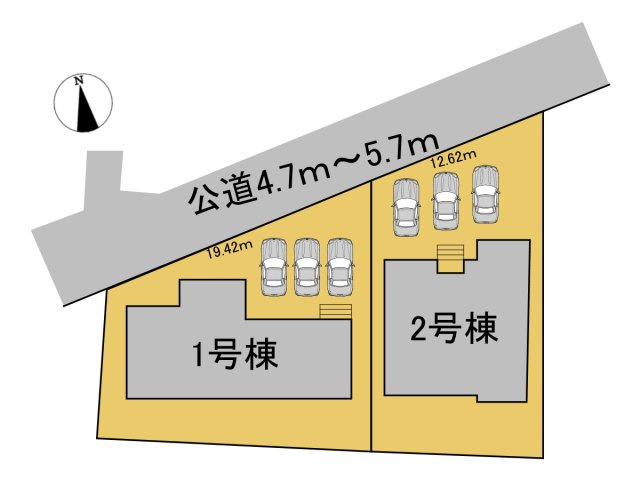 リーブルガーデン　安八郡安八町氷取第1　全2区画分譲の区画図|■区画図
■YAMADA電機の　ヤマダ不動産　株式会社リライフ　
いつでもお問合わせ下さい。