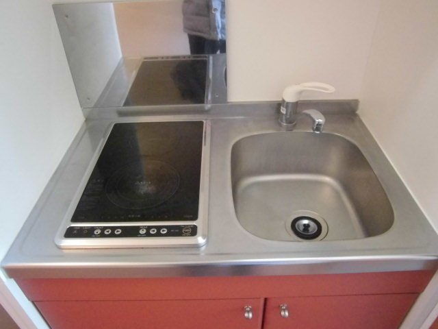 レオパレス華のキッチン|二口電気コンロです。