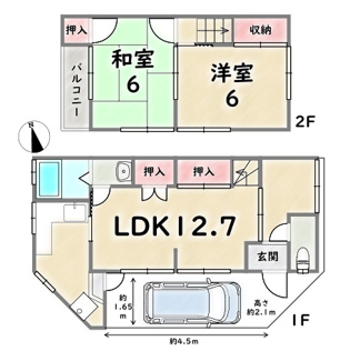 【間取り】 | 右京区太秦馬塚町
