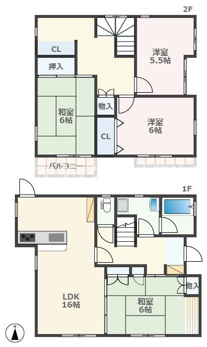Ｔａｋａｋｉ貸家の間取り