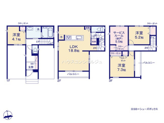 【間取り】 | 名古屋市守山区鳥神町209【仲介手数料無料】新築一戸建て　3号棟