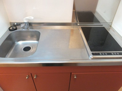 【キッチン】 | レオパレスクリエイトコーポ２ | 広めのキッチン電気コンロはラジエントの２口タイプ