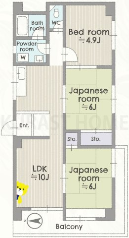 西山ビューハイツ　4階の地図
