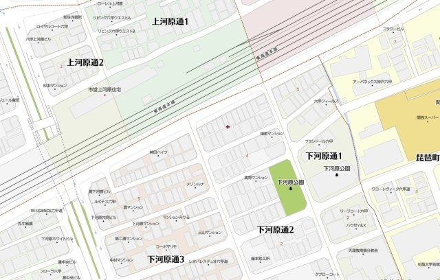 神戸市灘区下河原通二丁目　中古戸建の地図|近隣には買い物施設が充実しています