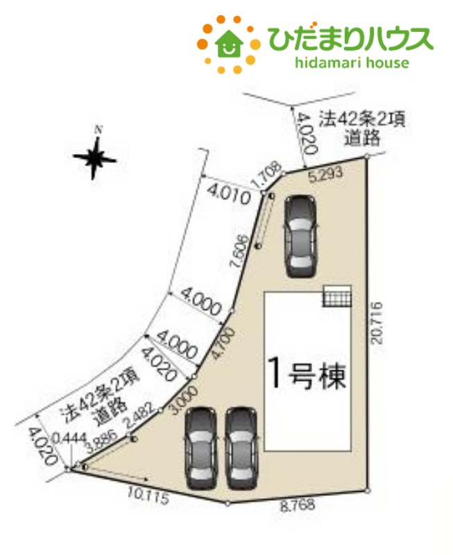 熊谷市原島　第1　新築一戸建て　クレイドルガーデン　01の区画図