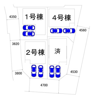【区画図】 | 平尾　新築分譲住宅　全４区画