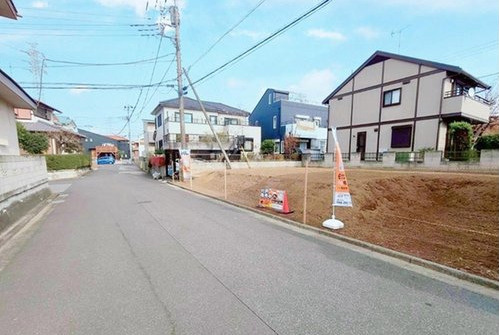 野田市桜木　売地　59坪の前面道路含む現地写真