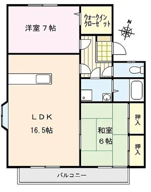 カサグランデⅡの間取り|※別室の間取りとなります。
