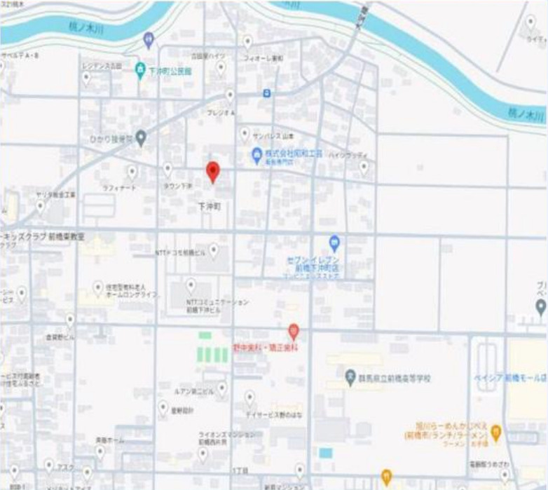 【中古】前橋市下沖町　５LDK＋Sの地図
