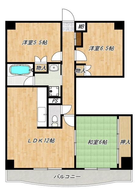 シャルマン・２の間取り|間取図です☆