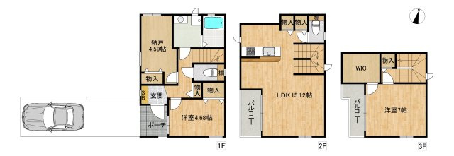 【間取り】 | 大社町新築戸建　全２棟