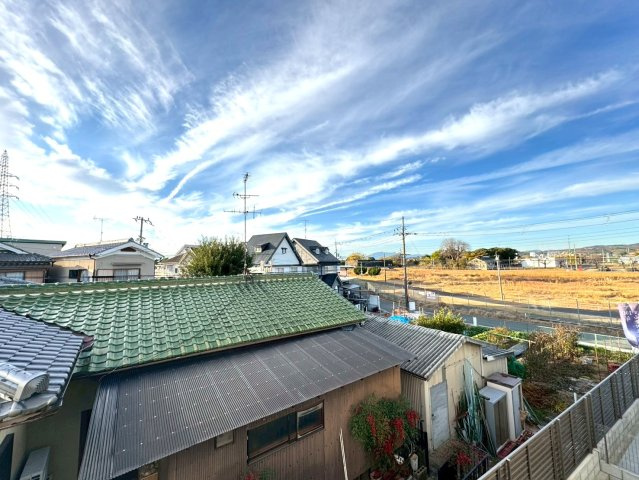 広々リビングの３ＬＤＫ◆南向きバルコニー◆駐車スペース２台分有り◆宇治市五ヶ庄上村の展望|バルコニーからの眺望