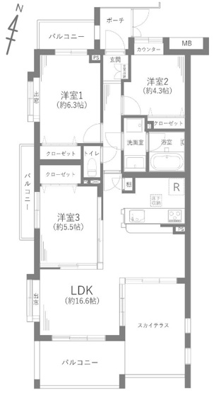 【間取り】 | ★仲介手数料無料★ 青葉台ガーデンハウス | 仲介手数料無料！お問合せ下さい/080-7058-7312 