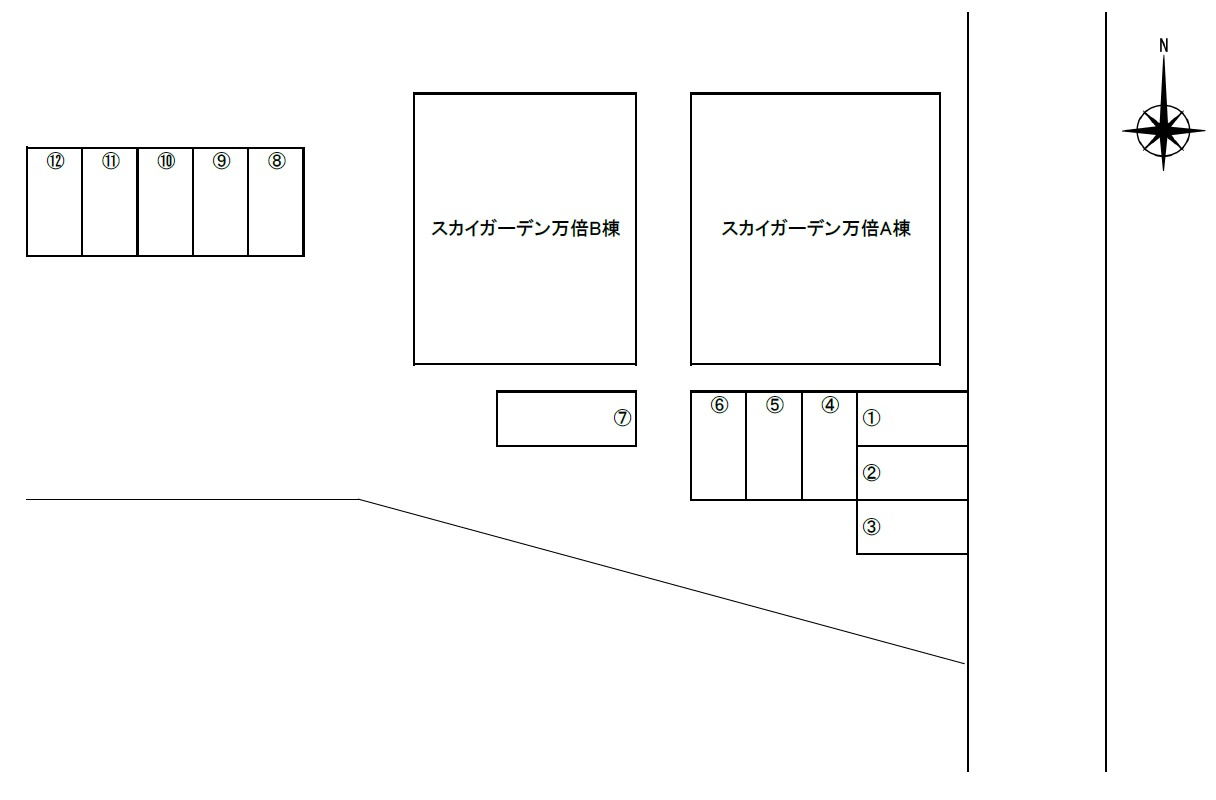 スカイガーデン万倍Ｂの区画図