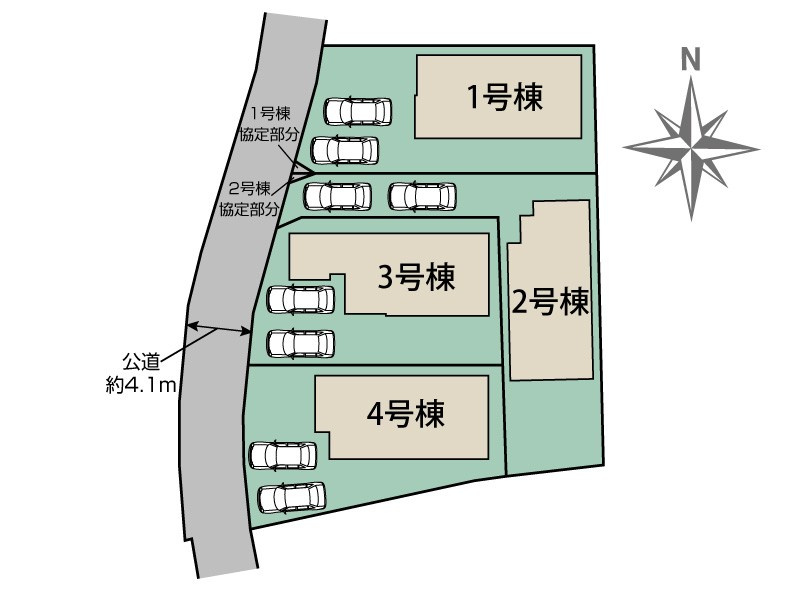 ブルーミングガーデン／南区良町5丁目／4号棟の区画図