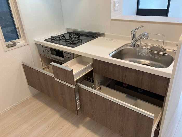 泉大津市東豊中町２丁目のハイツのキッチン|キッチンでお料理をお楽しみください