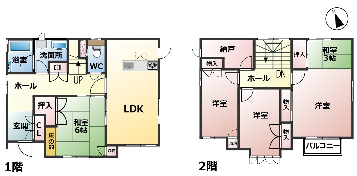 高島市鴨川平3丁目中古戸建の間取り