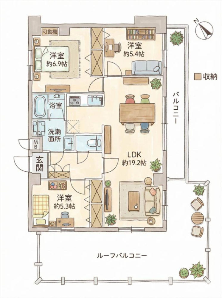 ロマネスク井尻第6の間取り