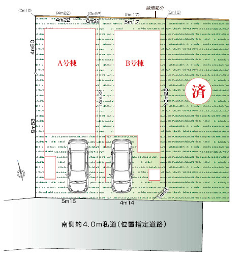 中野区丸山1丁目　全居室6帖以上　車庫付き省エネ住宅の区画図