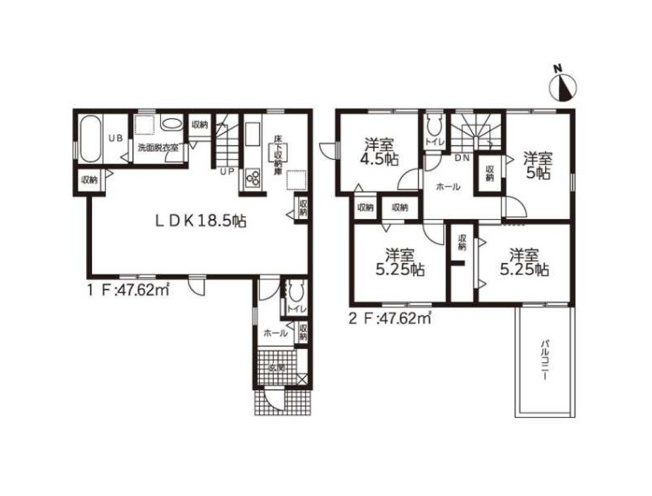 【間取り】 | 東海市荒尾町木戸畑　1号棟