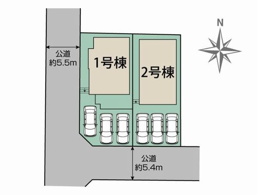【区画図】 | 【仲介手数料０円】小田原市小竹　新築一戸建て　全2棟 | 小田原市小竹　新築一戸建て　全2棟