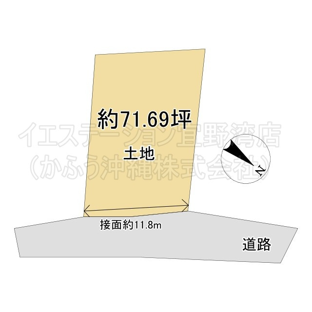 西原町字翁長東　土地の土地図