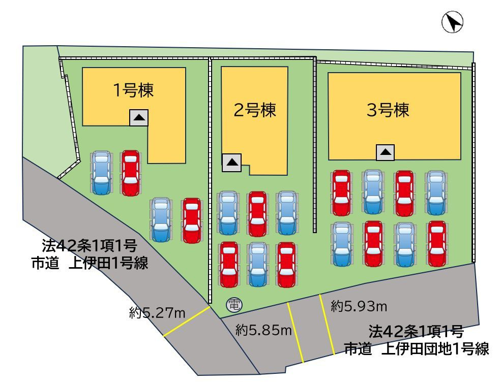 田川市大字伊田11期の区画図